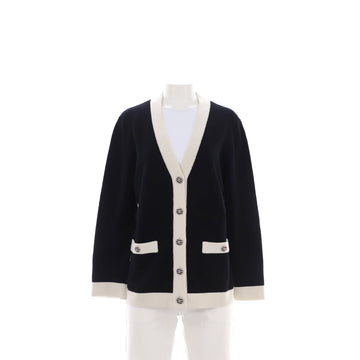 Chanel Women's CC Crystal Button Up V-Neck Cardigan Cashmere