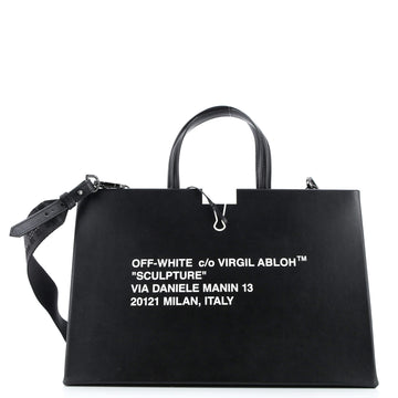 Off White Box Tote Printed Patent Medium