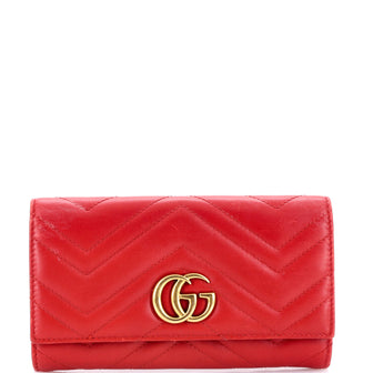Gucci GG Marmont Continental Wallet Matelasse Leather