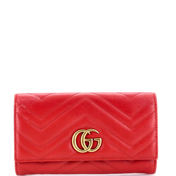 Gucci GG Marmont Continental Wallet Matelasse Leather
