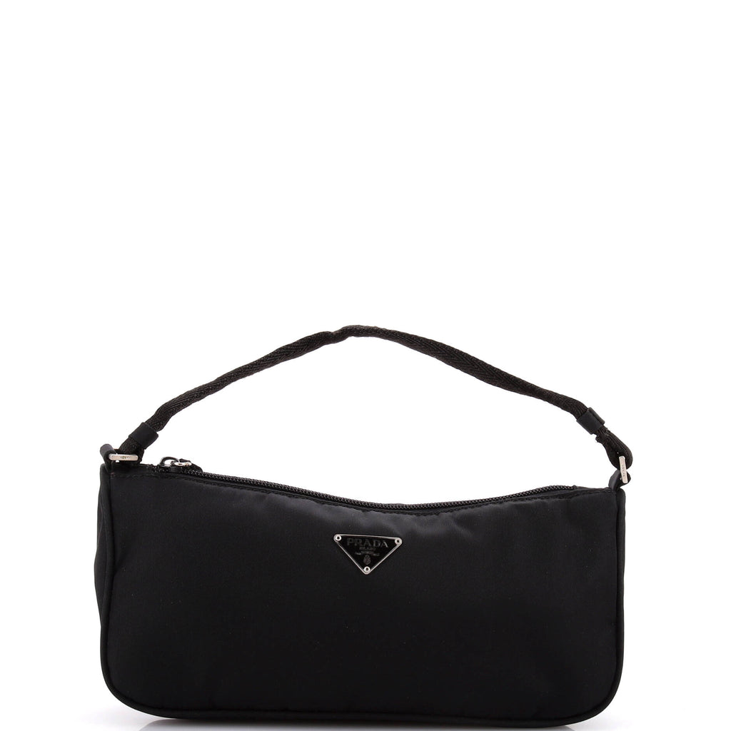Prada Pochette Shoulder Bag Tessuto Small Black 3415091