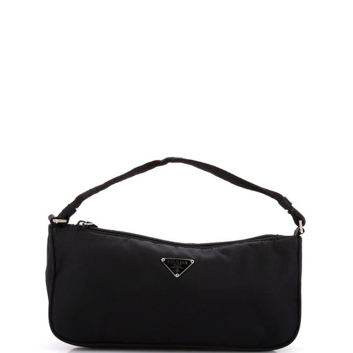 Prada Pochette Shoulder Bag Tessuto Small Black 3415091