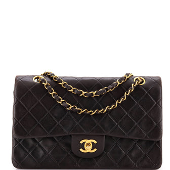 Chanel Vintage Classic Double Flap Bag Quilted Lambskin Medium