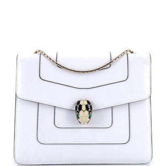 Bvlgari Serpenti Forever Square Shoulder Bag Leather Medium