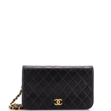 Chanel Vintage Full Flap Bag Quilted Lambskin Mini