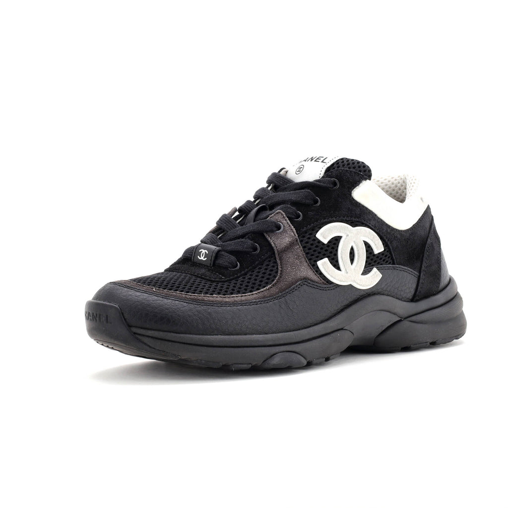 Chanel Women's CC Low-Top Sneakers Leather and Mesh 341558