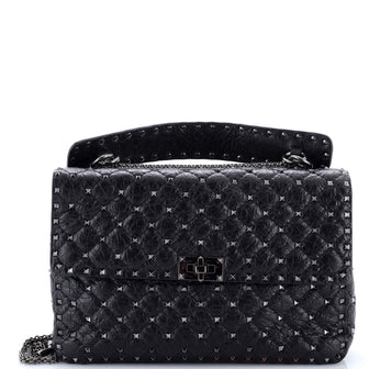 Valentino Garavani Rockstud Spike Flap Bag Quilted Leather Large