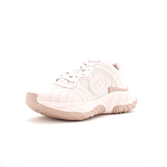 Gucci Women's Interlocking G Ripple Sneakers Leather with Mesh