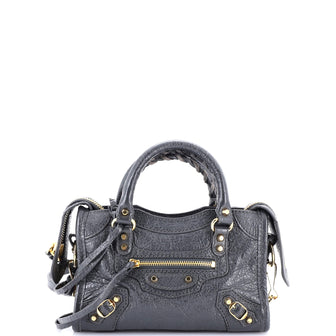Balenciaga City Classic Studs Bag Leather Nano