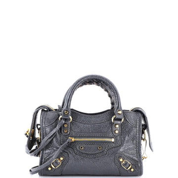 Balenciaga City Classic Studs Bag Leather Nano