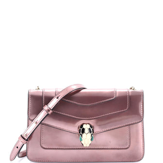 Bvlgari Serpenti Forever Shoulder Bag Metallic Leather Small