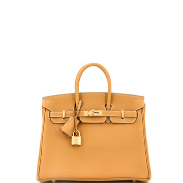 Hermes Birkin Handbag Brown Maurice with Gold Hardware 25