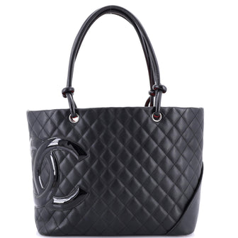 Chanel Cambon Tote Quilted Leather Large