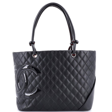 Chanel Cambon Tote Quilted Leather Large