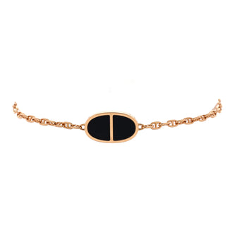 Hermes Chaine d'Ancre Verso Bracelet 18K Rose Gold with Ceramic