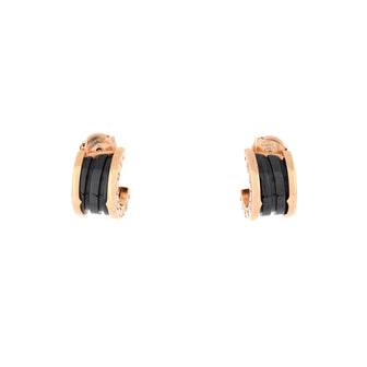 Bvlgari B.Zero1 Hoop Earrings 18K Rose Gold and Ceramic