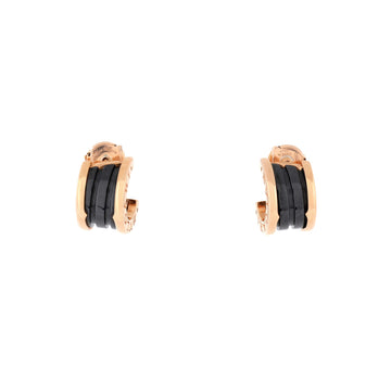 Bvlgari B.Zero1 Hoop Earrings 18K Rose Gold and Ceramic
