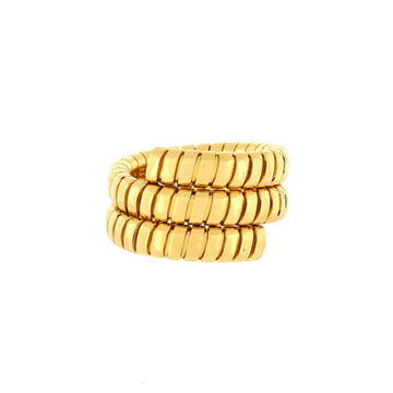 Bvlgari Serpenti Tubogas Double Wrap Ring 18K Yellow Gold