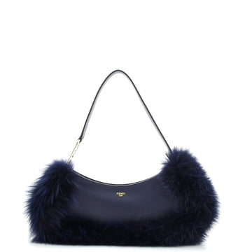 Fendi O’Lock Swing Shoulder Bag Leather with Fur