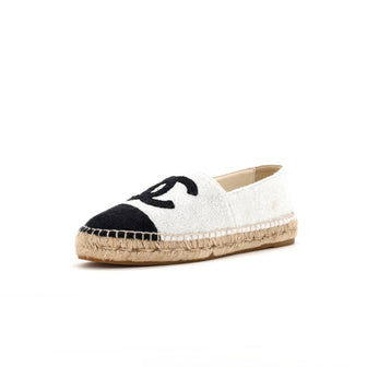 Chanel Women's CC Cap Toe Espadrilles Terry Cloth