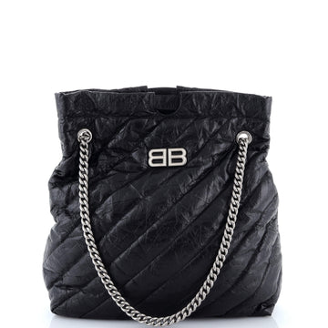 Balenciaga Crush Chain Tote Quilted Crushed Calfskin Small
