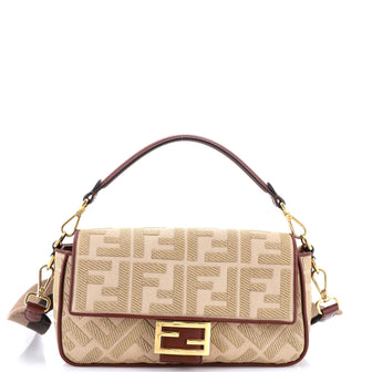 Fendi Baguette NM Bag Zucca Embroidered Canvas Medium