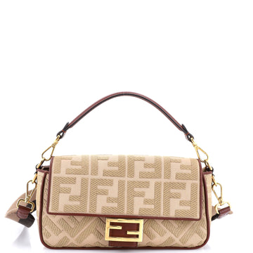 Fendi Baguette NM Bag Zucca Embroidered Canvas Medium