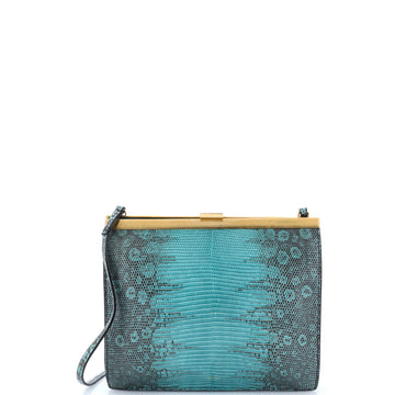 Celine Clasp Crossbody Bag Lizard Mini