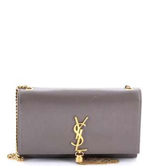 Saint Laurent Classic Monogram Tassel Crossbody Bag Leather Medium