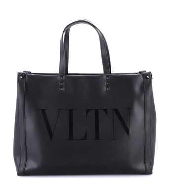 Valentino Garavani VLTN Rockstud Shopping Tote Embroidered Leather Large
