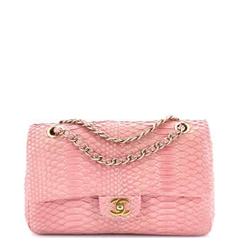 Chanel Classic Double Flap Bag Python Medium