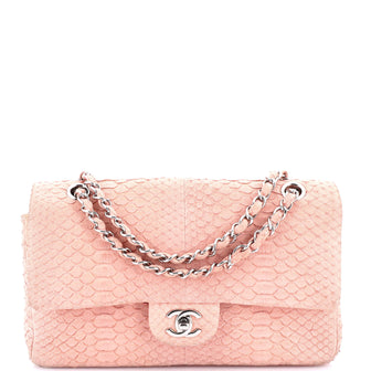 Chanel Classic Double Flap Bag Python Medium