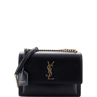 Saint Laurent Sunset Crossbody Bag Leather Medium