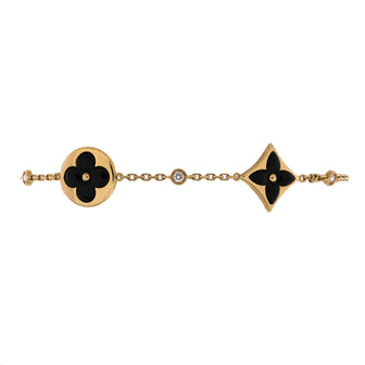 Louis Vuitton Color Blossom BB Multi Motif Bracelet 18K Yellow Gold with Onyx and Diamonds