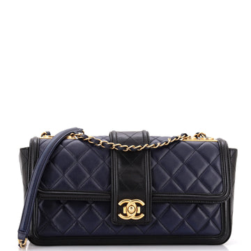 Chanel Elegant CC Flap Bag Quilted Lambskin Jumbo