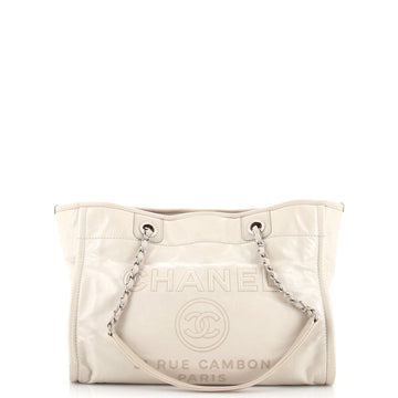 Chanel Deauville Tote Glazed Calfskin Small