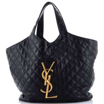Saint Laurent Icare Shopping Tote Quilted Leather Maxi