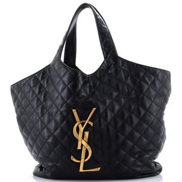 Saint Laurent Icare Shopping Tote Quilted Leather Maxi