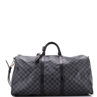 Louis Vuitton Keepall Bandouliere Bag Damier Graphite 55