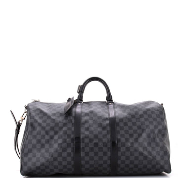 Louis Vuitton Keepall Bandouliere Bag Damier Graphite 55