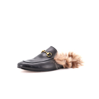 Gucci Men's Princetown Mules Leather with Fur