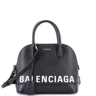 Balenciaga Logo Ville Bag Leather Small