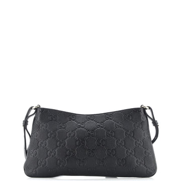 Gucci Emblem Chain Shoulder Bag Guccissima Leather Medium