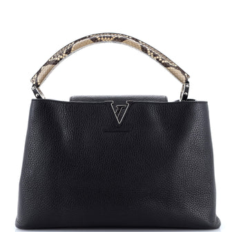 Louis Vuitton Capucines Bag Leather with Python MM