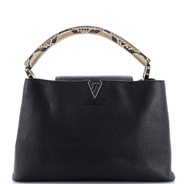 Louis Vuitton Capucines Bag Leather with Python MM