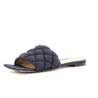 Bottega Veneta Women's The Padded Flat Sandals Quilted Denim