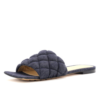 Bottega Veneta Women's The Padded Flat Sandals Quilted Denim