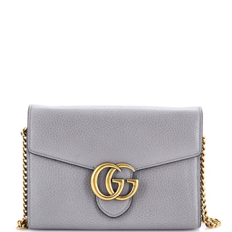 Gucci GG Marmont Chain Wallet Leather Mini