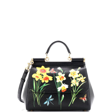 Dolce & Gabbana Miss Sicily Bag Printed Leather Medium