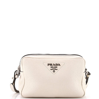 Prada Double Zip Camera Bag Vitello Daino